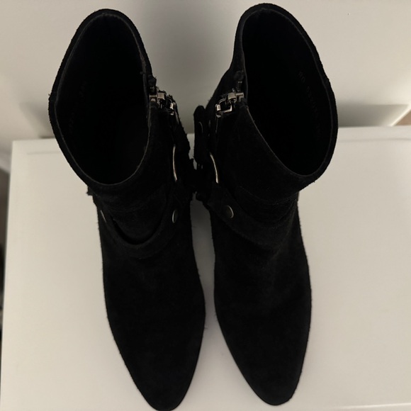 SAINT LAURENT WEST Suede Ankle Harness Boots - VG - 38 1/2 - Picture 12 of 14